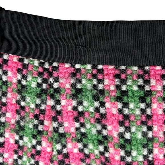 BODEN Women's Pencil Skirt Size 6 Notre Dame Pink Green Black Check Wool Blend - Picture 8 of 8